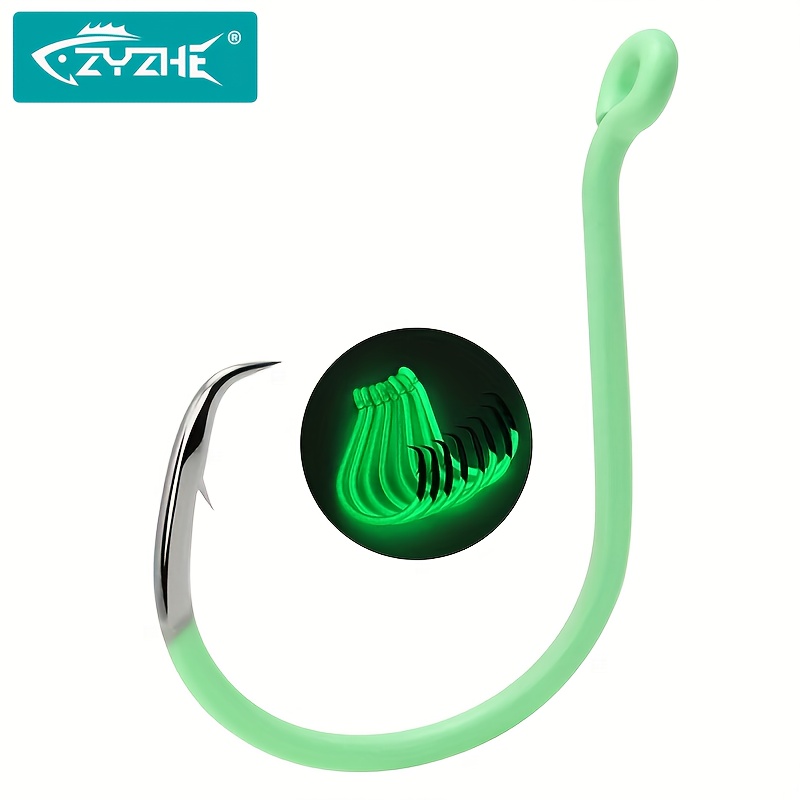 Fishing Hook Circle - ZYZHE 10 шт./упак. Светящиеся крючки-кольца с